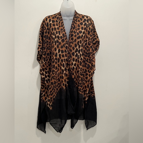 JUST BE women leopard print cardigan /one size - Picture 1 of 7